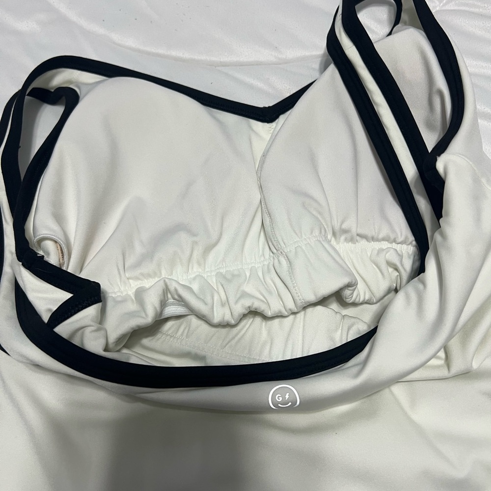 Gilly Hicks Cream Tennis Dress with Black Trim - Picture 4 of 5